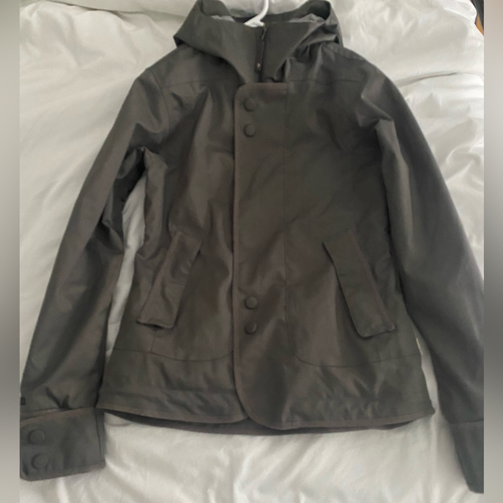 Burton Women's Gray Hooded Snowboard Jacket- Size Small